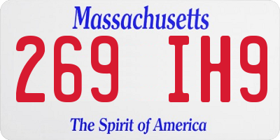 MA license plate 269IH9