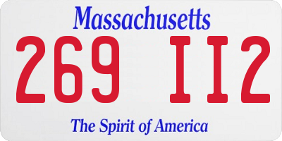MA license plate 269II2