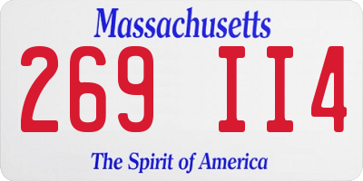 MA license plate 269II4