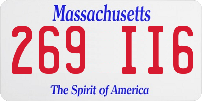 MA license plate 269II6