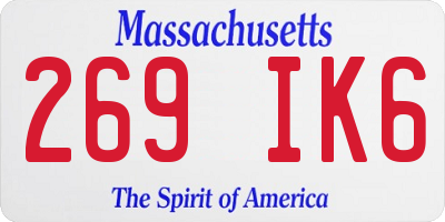 MA license plate 269IK6
