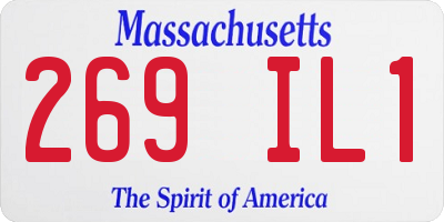 MA license plate 269IL1