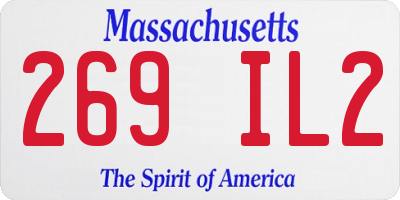 MA license plate 269IL2