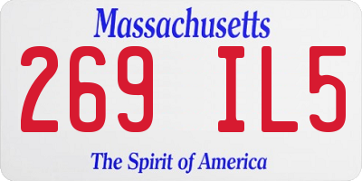 MA license plate 269IL5