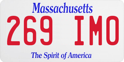 MA license plate 269IM0