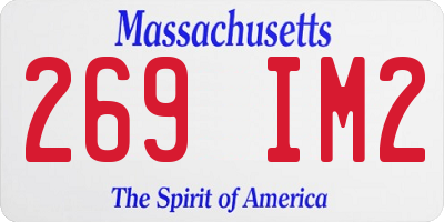 MA license plate 269IM2