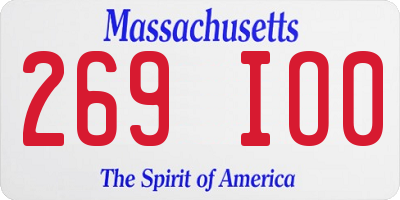 MA license plate 269IO0