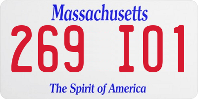 MA license plate 269IO1
