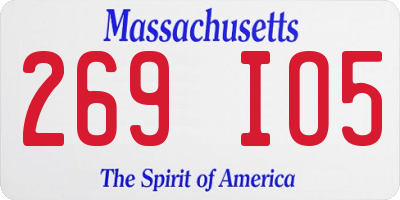 MA license plate 269IO5