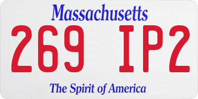 MA license plate 269IP2