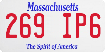 MA license plate 269IP6
