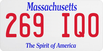 MA license plate 269IQ0