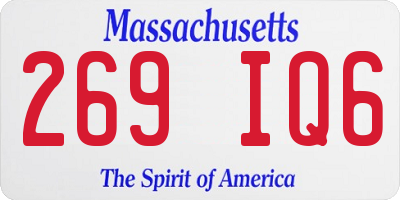 MA license plate 269IQ6
