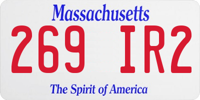 MA license plate 269IR2