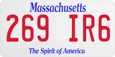 MA license plate 269IR6
