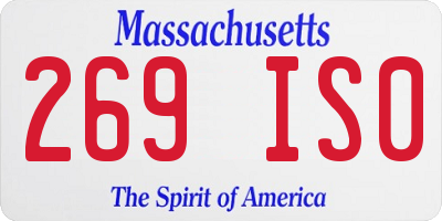 MA license plate 269IS0