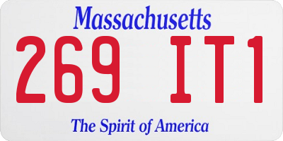 MA license plate 269IT1