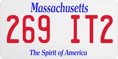 MA license plate 269IT2