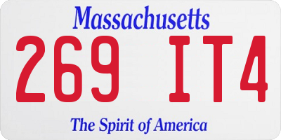 MA license plate 269IT4