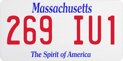 MA license plate 269IU1
