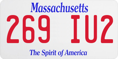 MA license plate 269IU2