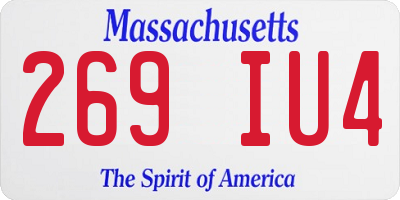 MA license plate 269IU4