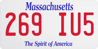 MA license plate 269IU5