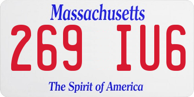 MA license plate 269IU6