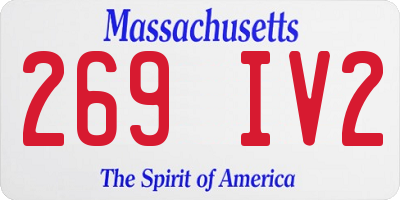 MA license plate 269IV2