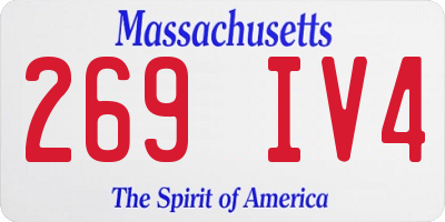 MA license plate 269IV4