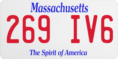 MA license plate 269IV6