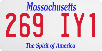 MA license plate 269IY1