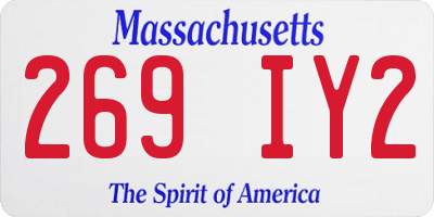 MA license plate 269IY2