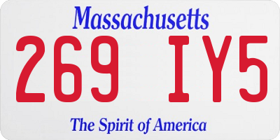 MA license plate 269IY5