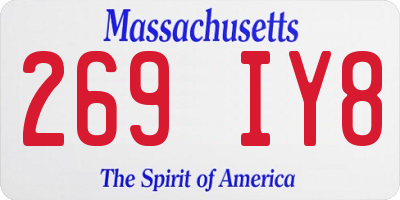MA license plate 269IY8