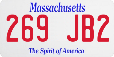 MA license plate 269JB2