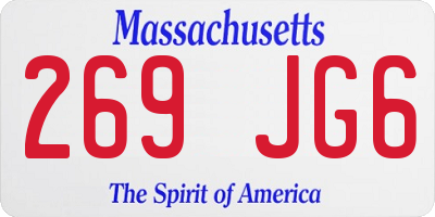 MA license plate 269JG6