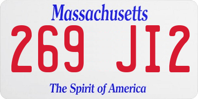 MA license plate 269JI2