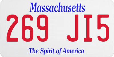MA license plate 269JI5