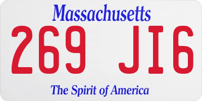 MA license plate 269JI6