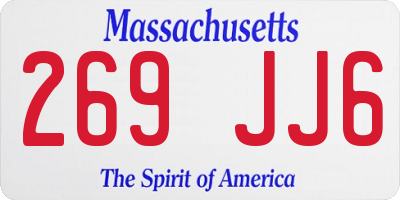 MA license plate 269JJ6