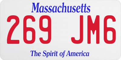 MA license plate 269JM6