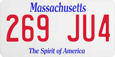 MA license plate 269JU4