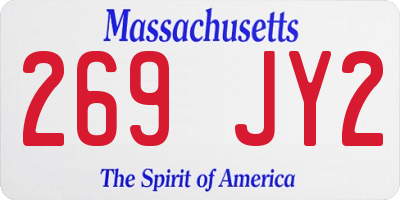 MA license plate 269JY2