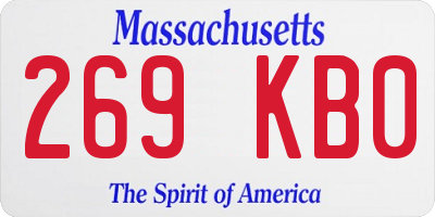 MA license plate 269KB0