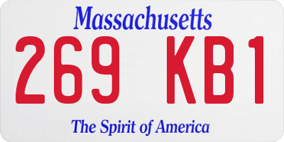 MA license plate 269KB1