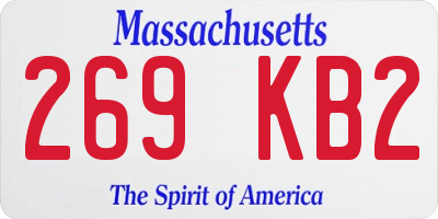 MA license plate 269KB2