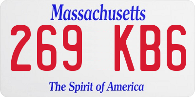 MA license plate 269KB6