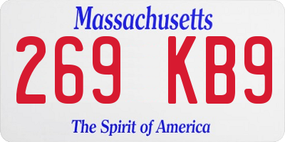 MA license plate 269KB9