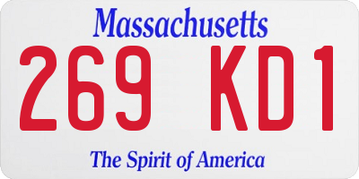 MA license plate 269KD1